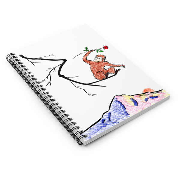 Monkey and Mountain Spiral Notebook - Ruled Line