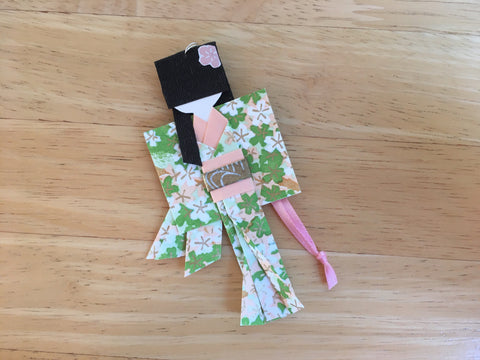 Handmade Japanese Origami Paper Doll Ornament