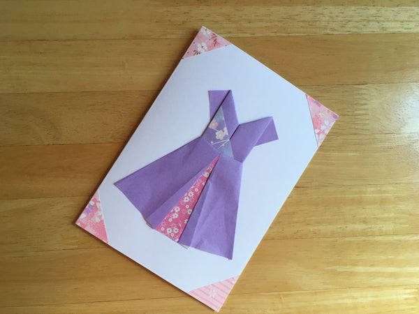 Japanese Origami Bridesmaid Dress Cards - Set of 3