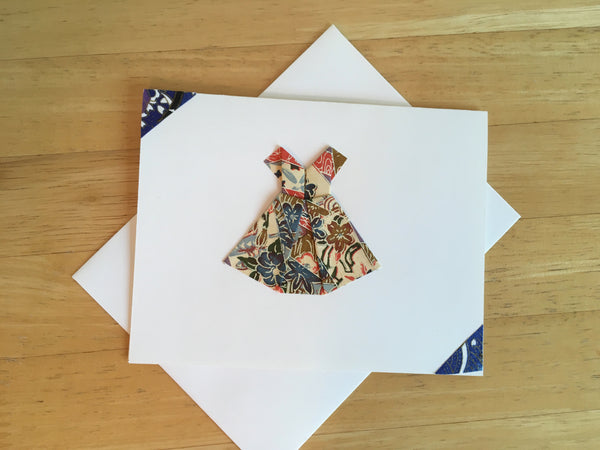 Japanese Origami Dress Card