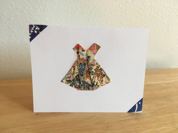 Japanese Origami Dress Card