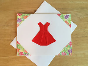 Japanese Origami Dress Card