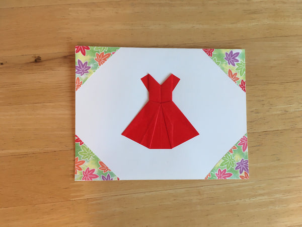 Japanese Origami Dress Card