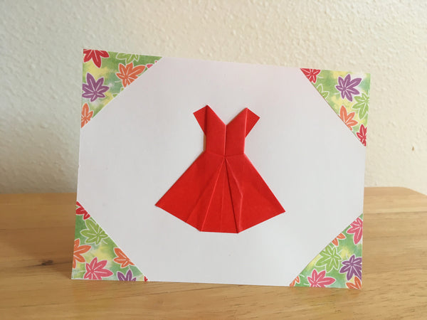 Japanese Origami Dress Card