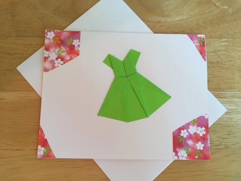 Japanese Origami Dress Card