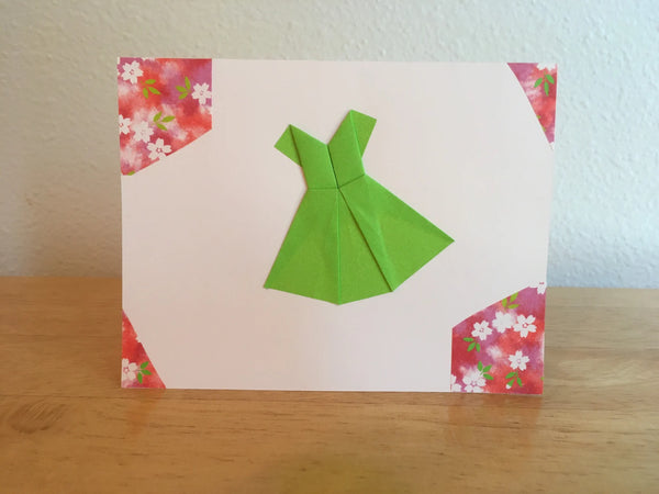 Japanese Origami Dress Card