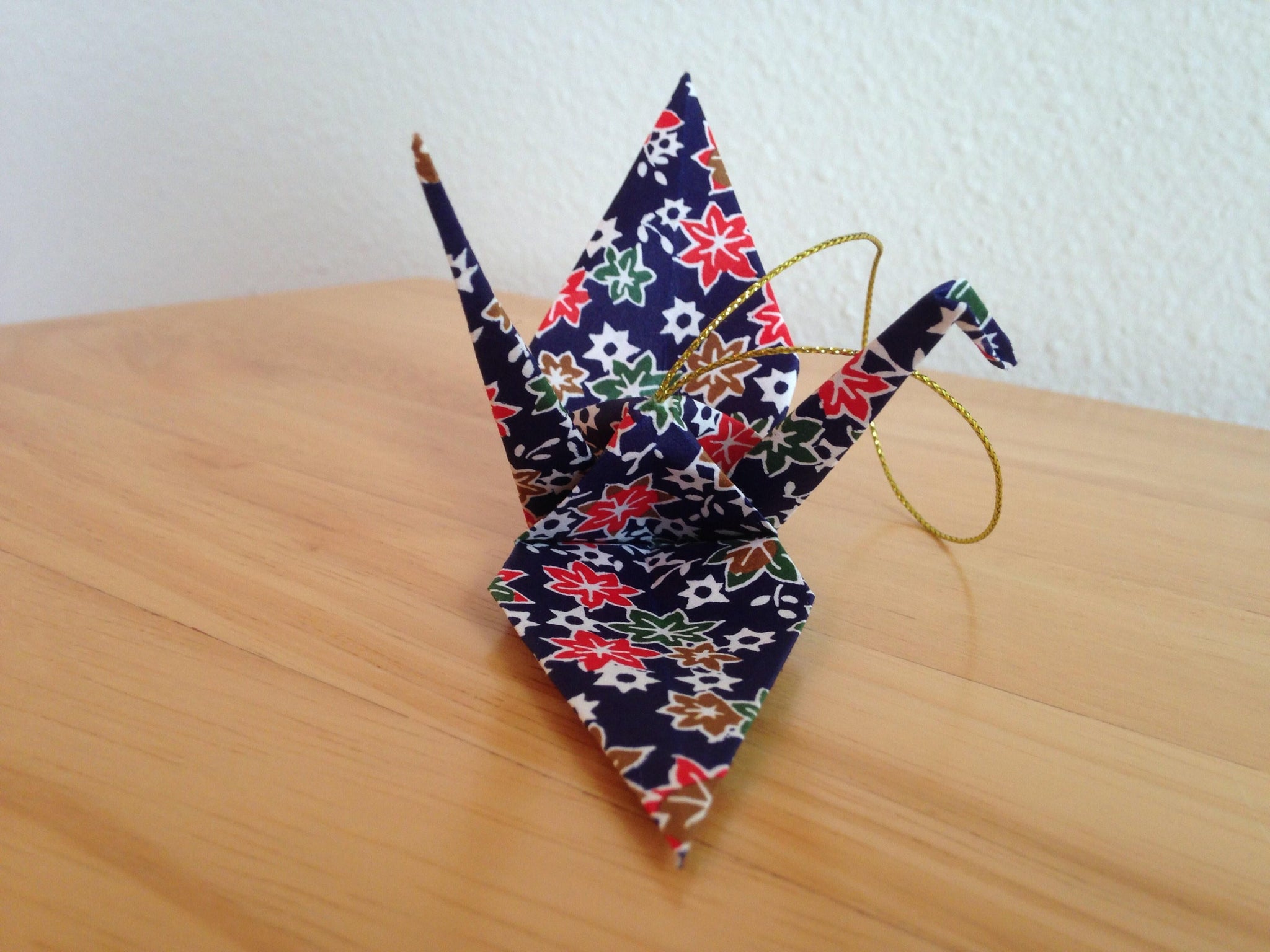 Handmade Origami Paper Crane Christmas Tree Ornament