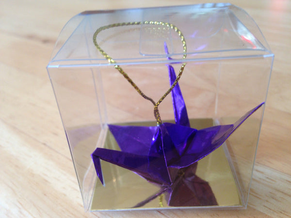 Handmade Japanese origami paper crane ornament party favor