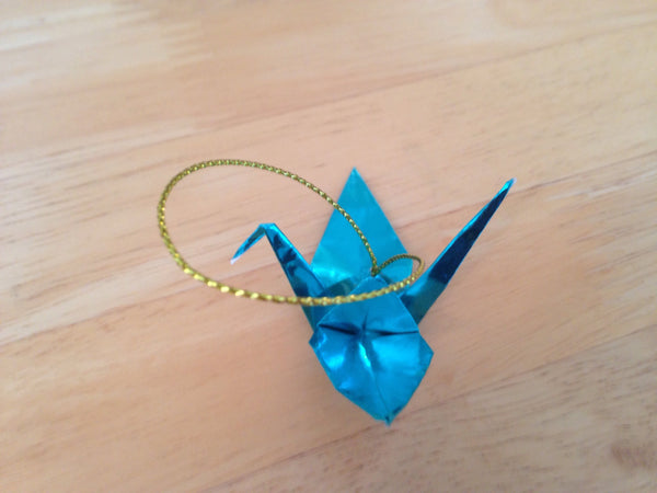 Handmade Japanese origami paper crane Christmas ornament party favor