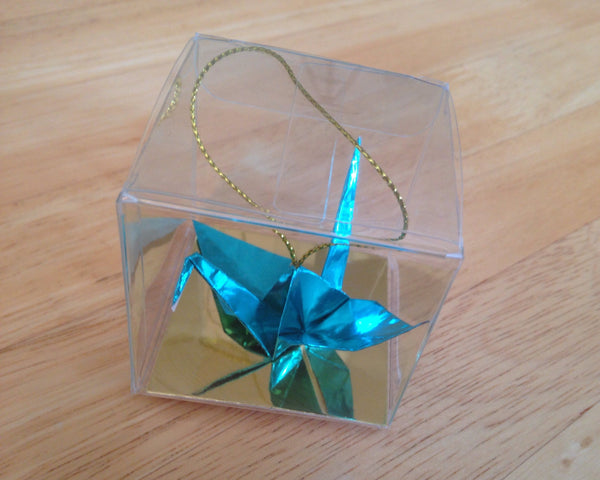 Handmade Japanese origami paper crane Christmas ornament party favor