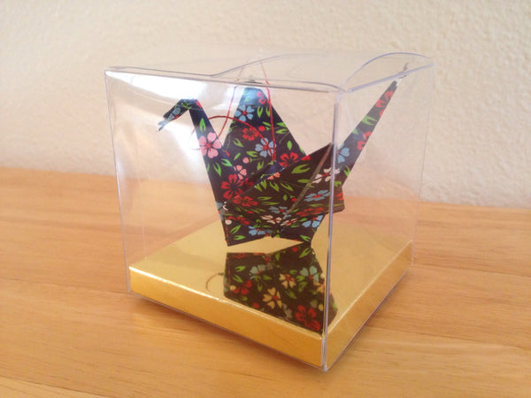 Handmade Origami Floral Crane Wedding Anniversary Ornament