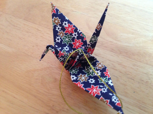 Handmade Origami Paper Crane Christmas Tree Ornament