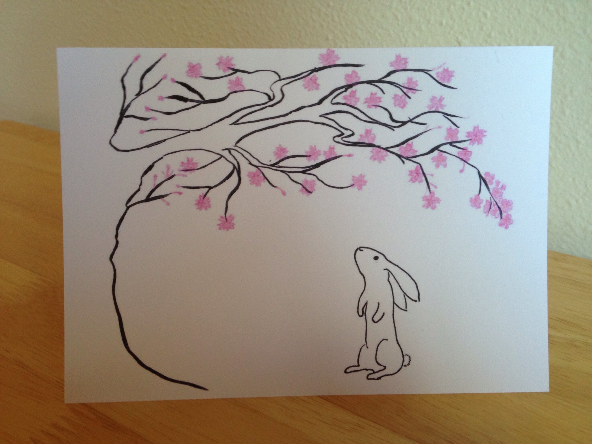 Rabbit Easter card print