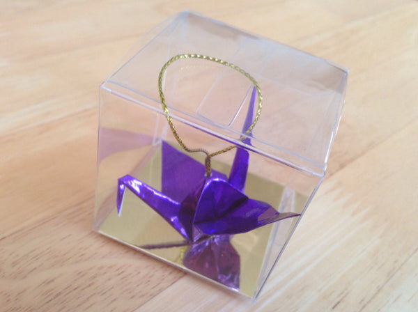 Handmade Japanese origami paper crane ornament party favor