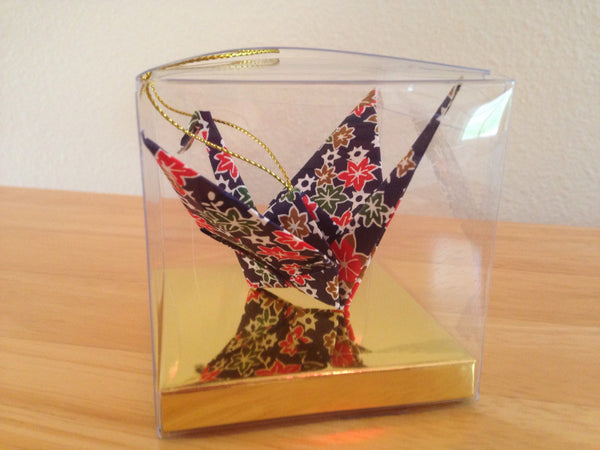 Handmade Origami Paper Crane Christmas Tree Ornament