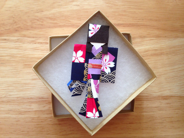 Handmade Japanese Origami Paper Doll With Detachable Stand